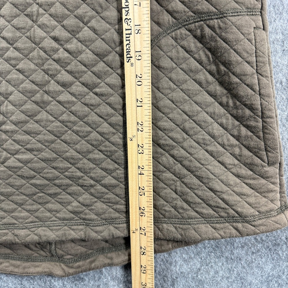Duluth Trading Co Women Size L Brown Quilted Snap Neck Pullover Sweatshirt * - Picture 4 of 16